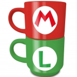 Súprava keramických hrnčekov Super Mario Mario a Luigi