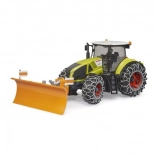 Bruder traktor Claas Axion 950 so snehovými reťazami a radlicou