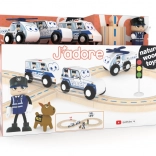 Drevená policajná vláčikodráha set 25 dielov J’adore