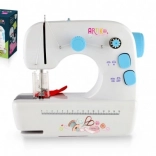 Kompaktný šijací stroj s kovovou konštrukciou a svetelnými efektami