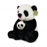 Plyšová panda s mláďaťom 27 cm eco‑friendly