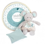 Darčeková sada Plyšová myška s dečkou z bio bavlny