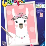 CreArt maľovanie podľa čísel – lama, žiadne dráma 18 × 24 cm