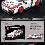 Stavebnica športové auto biele 346 dielikov