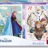 Puzzle Ľadové kráľovstvo: Anna a Elsa 2x77 dielikov