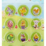 Veľkonočné 3D trblietavé samolepky – sada 12 ks