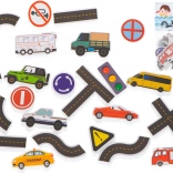 Penové puzzle do vane s motívom mesta