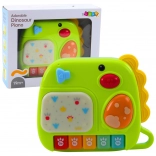 Interaktívne detské pianínko dinosaurus zelené