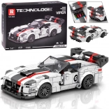 Technické stavebnice – supersportové auto Biely Viper so spojlerom, 419 dielikov