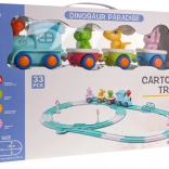 interaktívna vláčkodráha veselý dinosaurus, 33 dielov