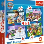 Puzzle 4v1 Tlapková patrola – Psie príbehy