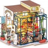 Miniatúrny domček kvetinárstva ROLIFE Robotime s LED osvetlením