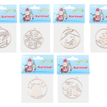 Drevená vianočná ozdoba 63 mm