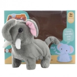 Chodiaci plyšový slon na batérie