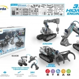 Stavebnica 3v1 hydraulické stavebné stroje pre deti 8+, 168 dielov