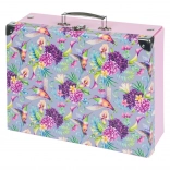 Skladací školský kufrík BAAGL Kolibrík s kovaním