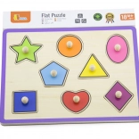 Viga Drevené Puzzle Tvary s Kolíkmi