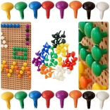 Masterkidz jumbo kolíky pre STEM tabuľu, 64 ks – 8 farieb