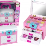 Kufrík na krásu pre deti ružový a biely