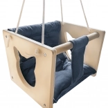 Drevená hojdačka pre deti Mačka