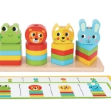 Drevená skladacia hra Zvierací kamaráti 2Kids