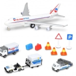 Letiskový herný set s lietadlom a servisnými vozidlami Dickie