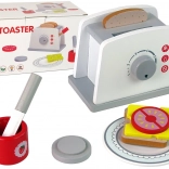 drevený detský toustovač s raňajkovými doplnkami