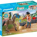 Playmobil Ranč pri Vodopáde s Kováčom Benom a Koňom Achillesom