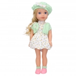 Bábika so zvukmi 36 cm s kabelkou a čiapkou
