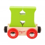 BIGJIGS RAIL vagónik do drevenej vláčikodráhy – písmeno H