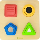 Drevený senzorický tvarový sorter MASTERKIDZ Montessori