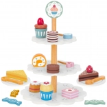 Drevený trojposchodový stojan na dezerty TOOKY TOY