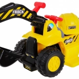 Detský bager na batériu Rider + helma + pohyblivá lyžica + úložný priestor