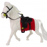 Figúrka bieleho koňa so sedlom – farma