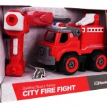 Rozoberateľné hasičské auto s náradím a diaľkovým ovládaním