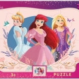 Puzzle princezné 12 dielikov doskové