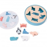 Drevené obrysové puzzle so zvieratkami oceánu