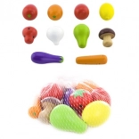 Drevené ovocie a zelenina pre deti v sieťke