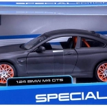 Kovový model BMW M4 GTS 1:24 sivý