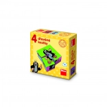 Drevené obrázkové kocky KRTKO – 4 kocky