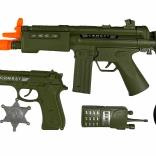 Vojenský set so samopalom so svetelnými a zvukovými efektmi