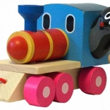 Drevená ťahacia mašinka s Krtkom