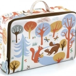 Detský textilný kufrík s motívom veveričiek