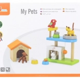 Viga Moji mazlíčkovia drevená sada hračiek