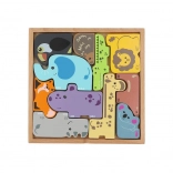 TREFL drevená hlavolamová skladačka ZOO CREW