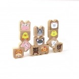 Drevená balančná hra domáce zvieratká