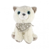 Plyšová mačička so šatkou 22 cm