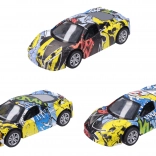 Kovové auto s graffiti 9 cm na spätný chod