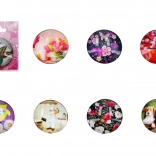 Sklenený 3D magnet Mix