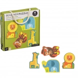 Petit Collage Prvé Puzzle Mláďatá Safari